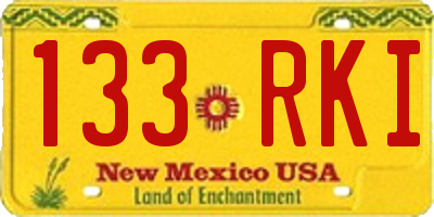 NM license plate 133RKI