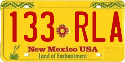 NM license plate 133RLA