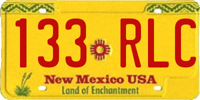 NM license plate 133RLC