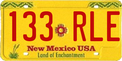NM license plate 133RLE
