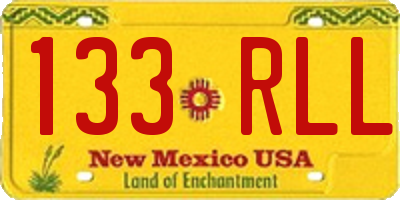NM license plate 133RLL