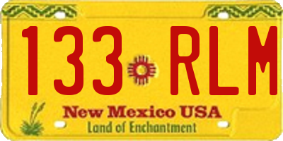 NM license plate 133RLM