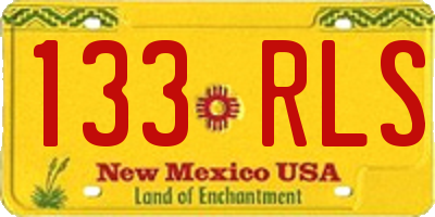 NM license plate 133RLS