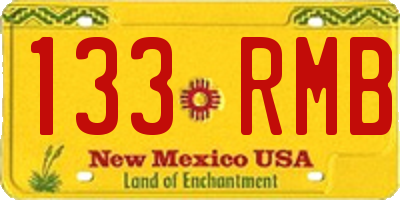 NM license plate 133RMB
