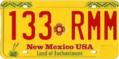 NM license plate 133RMM