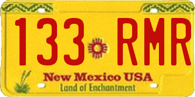 NM license plate 133RMR
