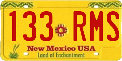NM license plate 133RMS