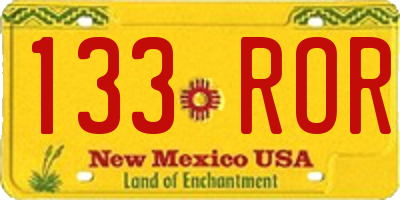 NM license plate 133ROR