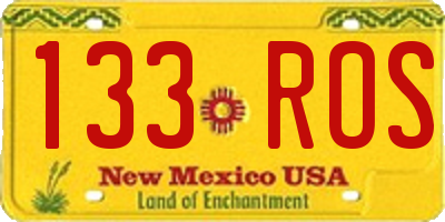 NM license plate 133ROS