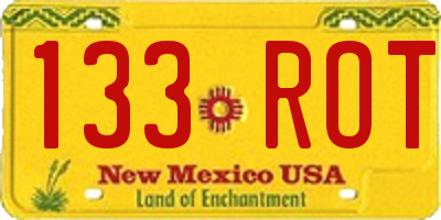 NM license plate 133ROT