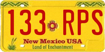 NM license plate 133RPS