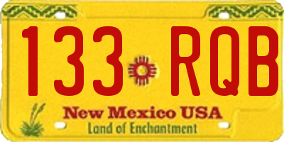 NM license plate 133RQB