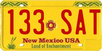 NM license plate 133SAT