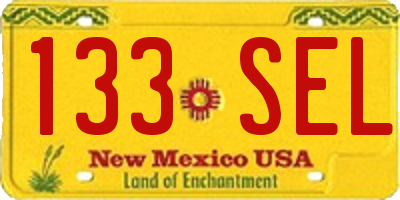 NM license plate 133SEL