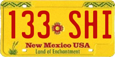 NM license plate 133SHI