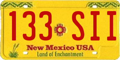 NM license plate 133SII