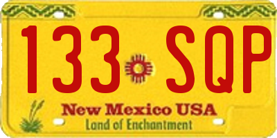 NM license plate 133SQP
