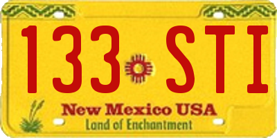 NM license plate 133STI