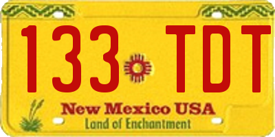 NM license plate 133TDT