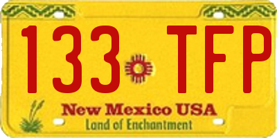 NM license plate 133TFP