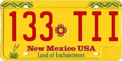 NM license plate 133TII