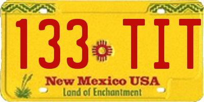 NM license plate 133TIT