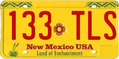 NM license plate 133TLS