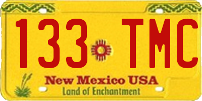 NM license plate 133TMC