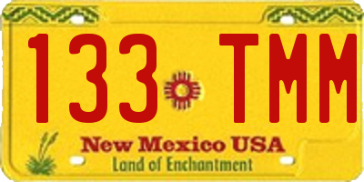 NM license plate 133TMM
