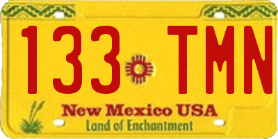 NM license plate 133TMN