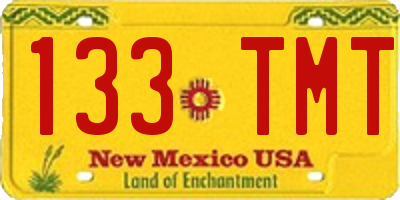 NM license plate 133TMT