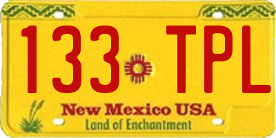 NM license plate 133TPL