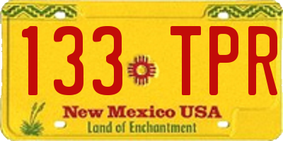 NM license plate 133TPR