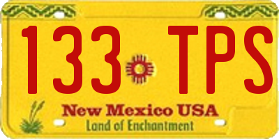 NM license plate 133TPS