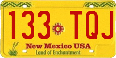 NM license plate 133TQJ
