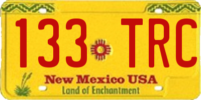 NM license plate 133TRC