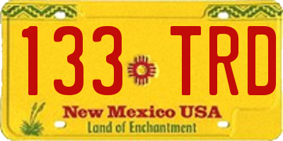 NM license plate 133TRD