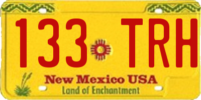 NM license plate 133TRH