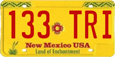NM license plate 133TRI