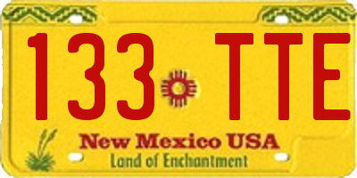 NM license plate 133TTE