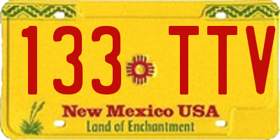 NM license plate 133TTV