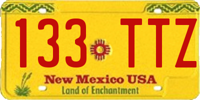 NM license plate 133TTZ