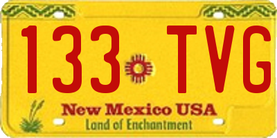 NM license plate 133TVG