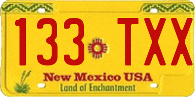 NM license plate 133TXX