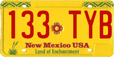 NM license plate 133TYB