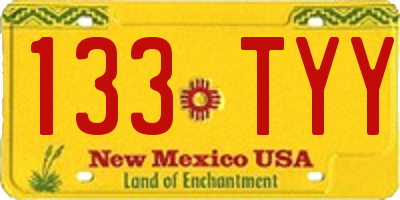 NM license plate 133TYY