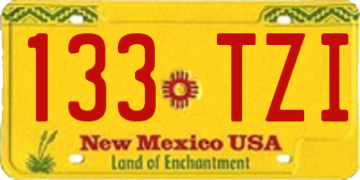 NM license plate 133TZI