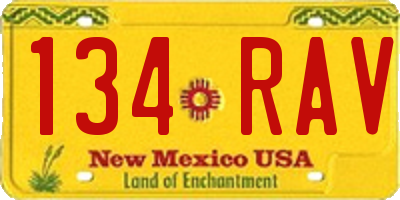 NM license plate 134RAV