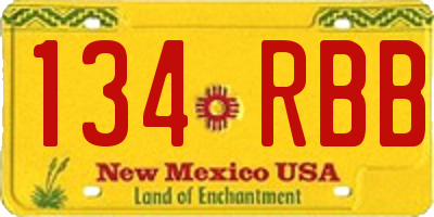 NM license plate 134RBB