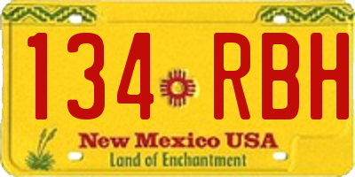 NM license plate 134RBH
